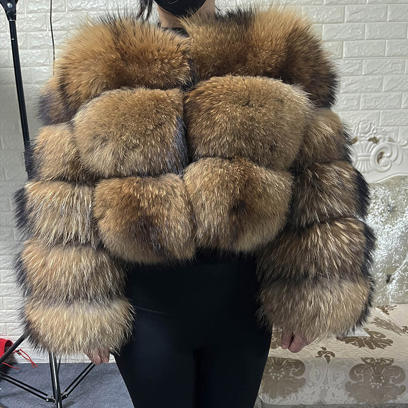 Winter Clothing Ideas - Plus Size Tops Brown Fur Maomaokong