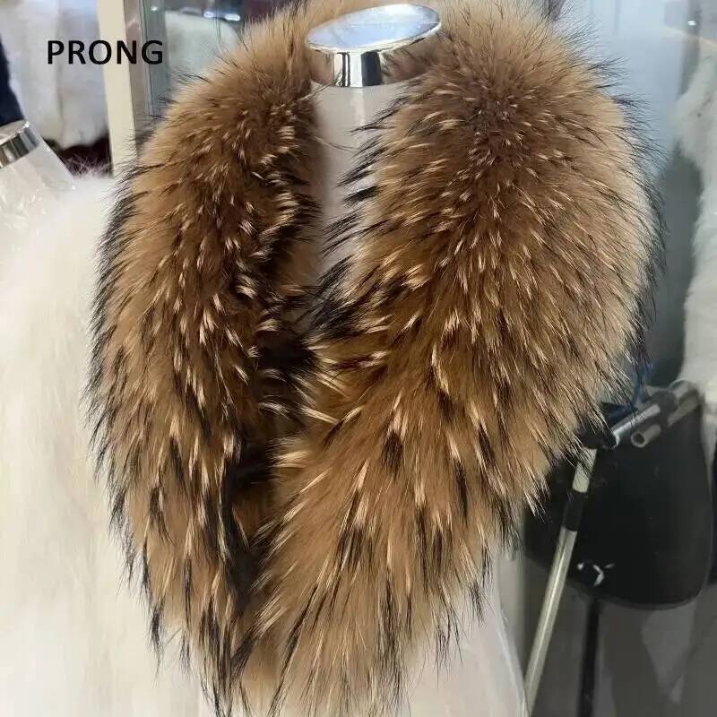 Winter Clothing Ideas - Natural Raccoon Fur Collar Real Fur