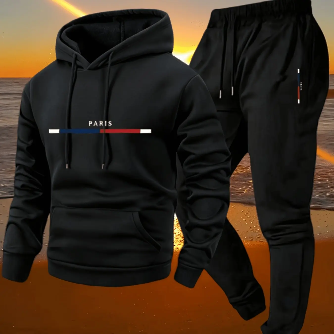 Fleece Hoodie Lined - New autumn hoodie hooded set for