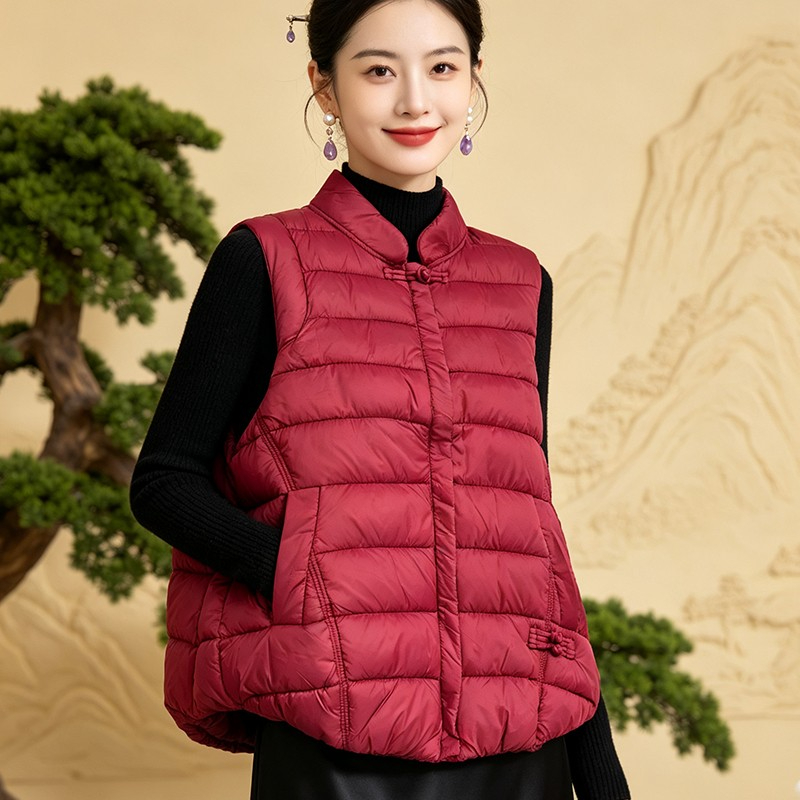 Winter Clothing Ideas - Women's Chinese style Warm Vest Lightweight