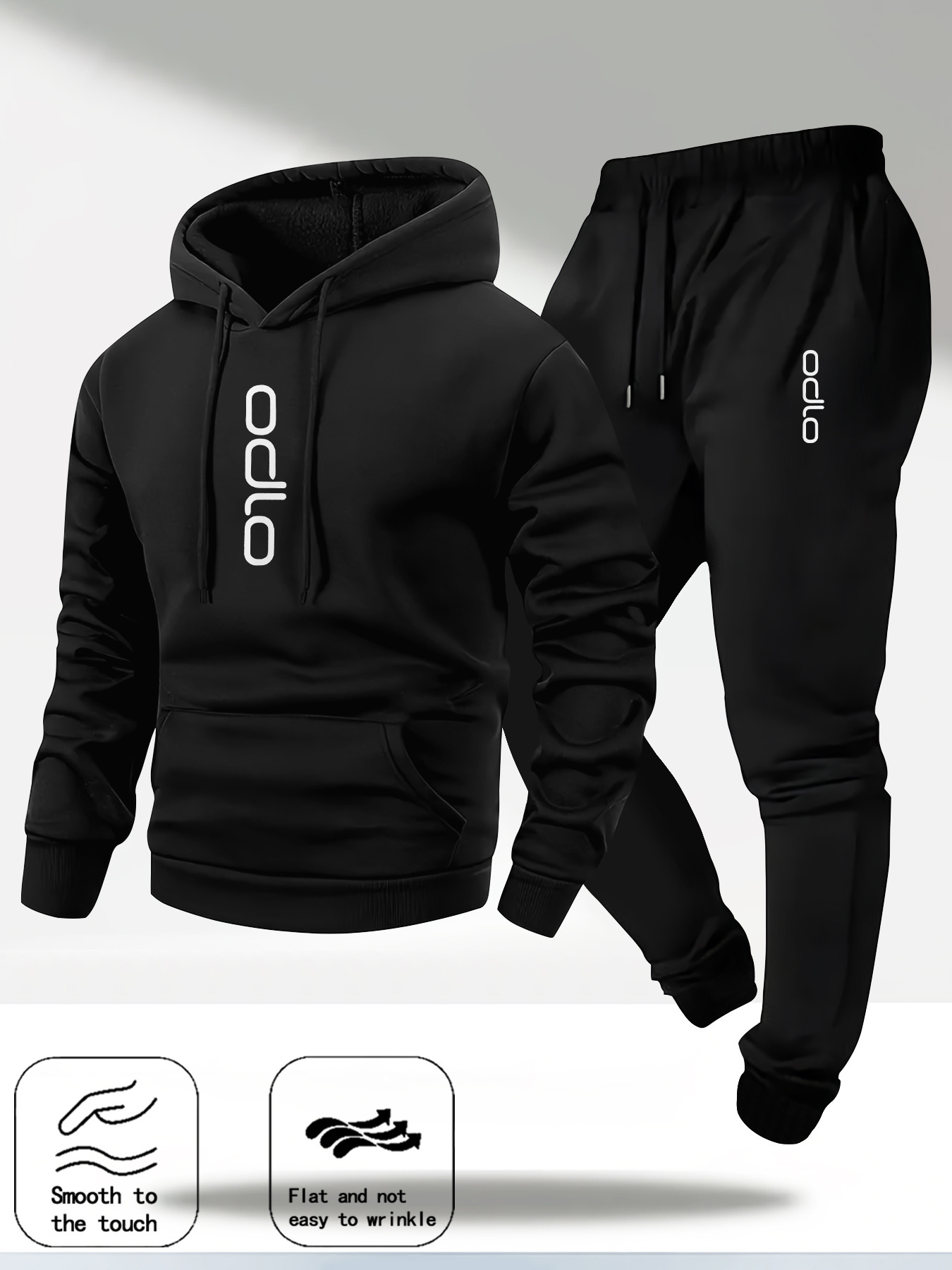 Fleece Hoodie Lined - 2026 Men Ring Print Tracksuit 2‑Piece