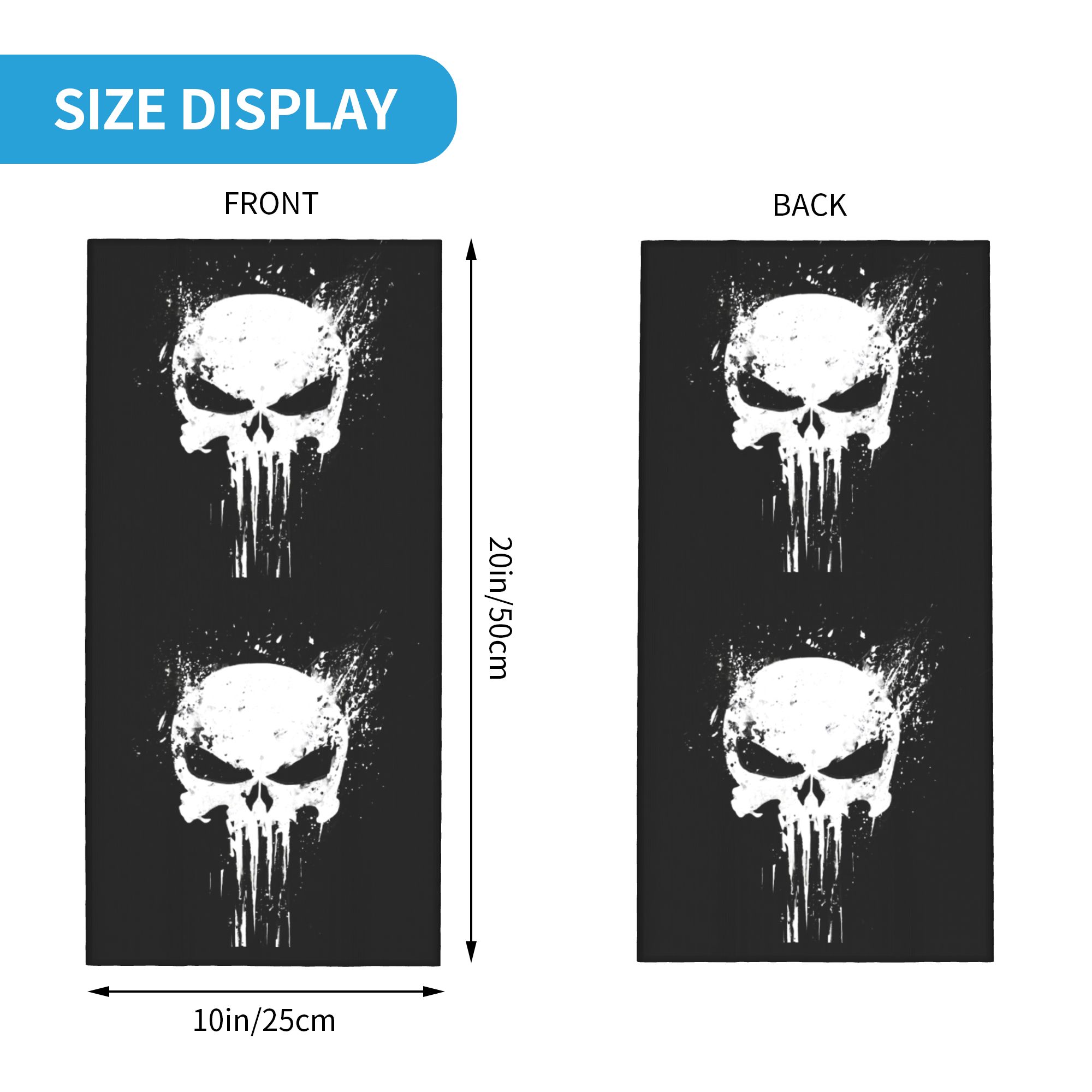 Custom Skeleton Skull Bandana  - огляд і ціна Neck Gaiter Fleece