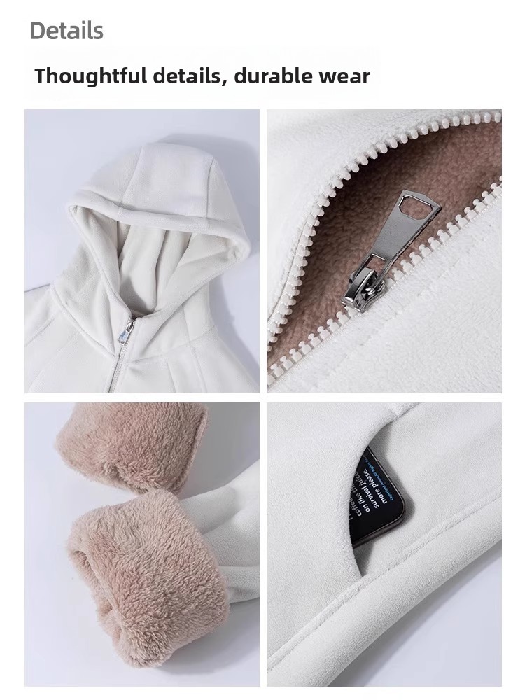 Thickened Fleece Women's Jacke - огляд і ціна Fleece Hoodie Lined