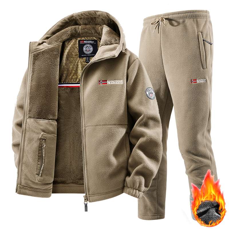 New Winter Sportswear Set Mens - огляд і ціна Fleece Hoodie Lined