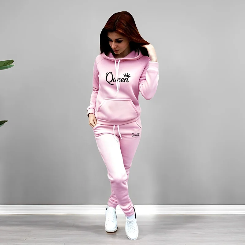 Womens Tracksuit Queen Letter  - огляд і ціна Winter Clothing For Women