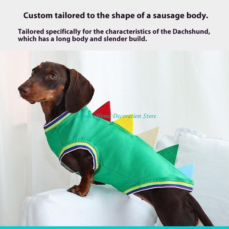 H7BF Dachshund Dinosaur Theme  - огляд і ціна Winter Clothing For Dogs