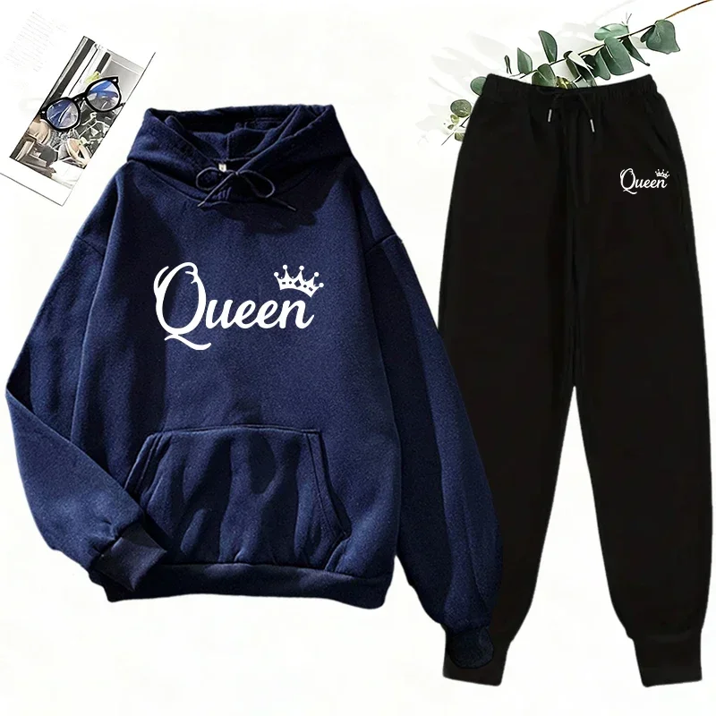 Women's 2 Piece Matching Set Q - огляд і ціна Fleece Hoodie Lined
