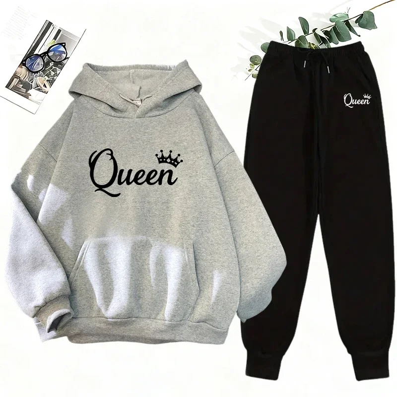 Women's 2 Piece Matching Set Q - огляд і ціна Fleece Hoodie Lined