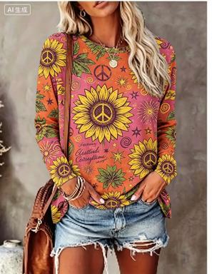 Women Long Sleeve T‑Shirt Hipp - огляд і ціна Winter Clothing For Women