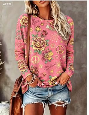 Women Long Sleeve T‑Shirt Hipp - огляд і ціна Winter Clothing For Women