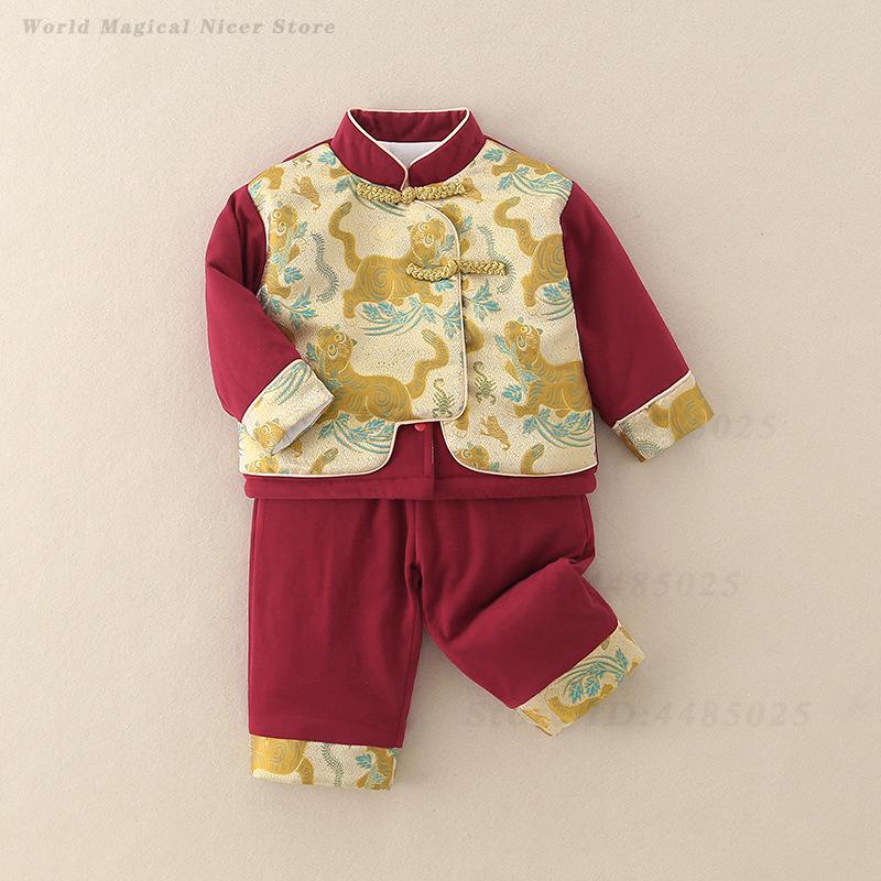 Autumn Winter Thick Tang Suit  - огляд і ціна Winter Clothing Baby