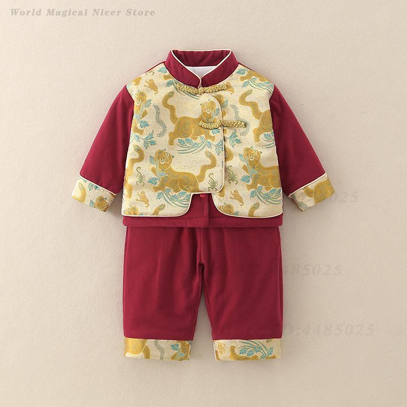 Autumn Winter Thick Tang Suit  - огляд і ціна Winter Clothing Baby