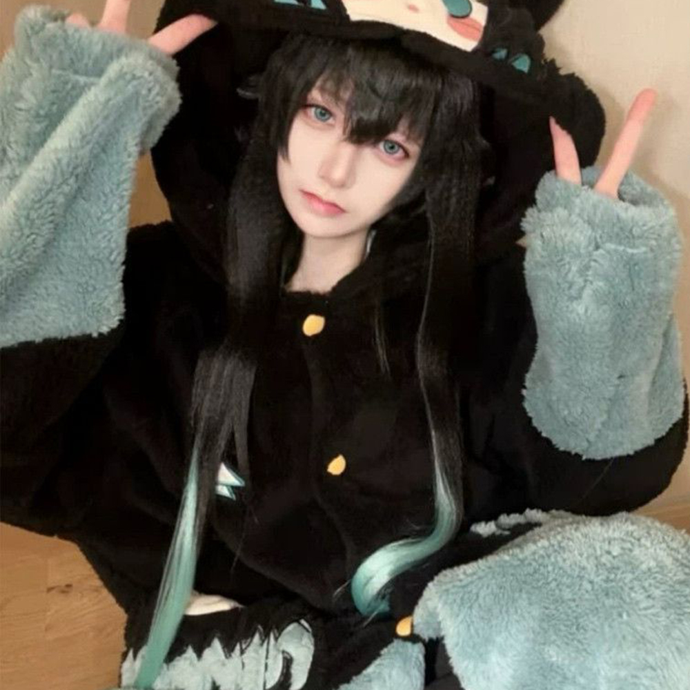 2Pcs Demon Slayer Tokitou Muic - огляд і ціна Fleece Hoodie Lined