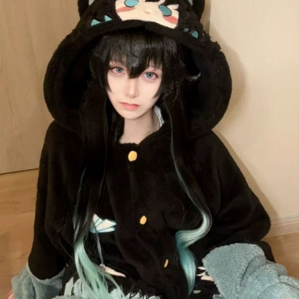 2Pcs Demon Slayer Tokitou Muic - огляд і ціна Fleece Hoodie Lined