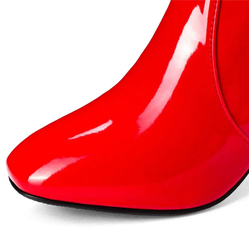 Red White Patent Leather Women - огляд і ціна Winter Clothing For Women