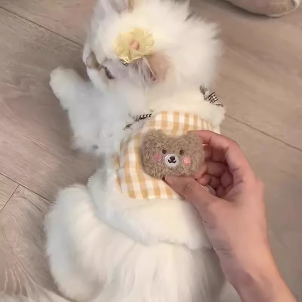 Cute Plush Cat Vest Winter War - огляд і ціна Winter Clothing For Dogs