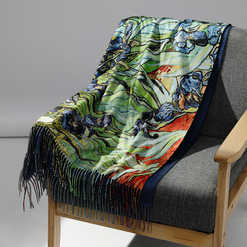 Luxury Brand Oil Painting Cash - огляд і ціна Cashmere Scarf Wrap