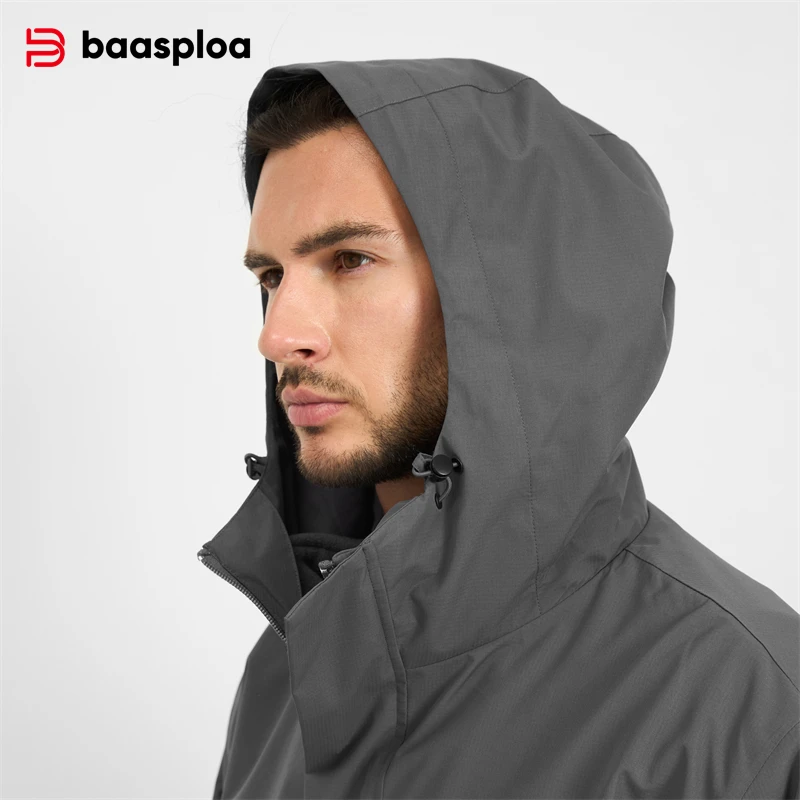 Baasploa New Men Jacket Outdoo - огляд і ціна Fleece Hoodie Lined
